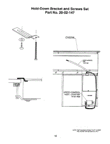 13 - Hold-Down Bracket & Screws Set parts for Thermador Cooktop CER36QW from AppliancePartsPros.com