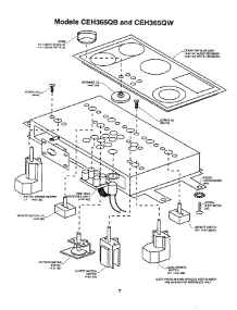 07 - Control Panel parts for Thermador Cooktop CEH365QB from AppliancePartsPros.com