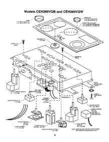 09 - Control Panel parts for Thermador Cooktop CEH365VQW from AppliancePartsPros.com