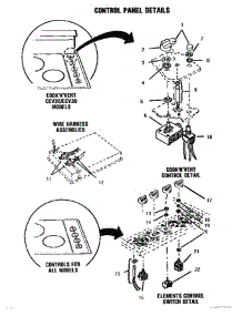 02 - Control Panel parts for Thermador Cooktop CCV36 from AppliancePartsPros.com