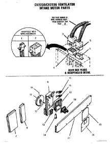 06 - Ventilator Intake Motor parts for Thermador Cooktop CCV36 from AppliancePartsPros.com
