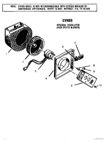 07 - Blower parts for Thermador Cooktop CCV36 from AppliancePartsPros.com