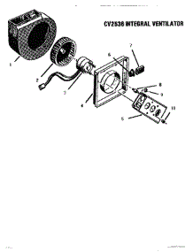 08 - Integral Ventilator parts for Thermador Cooktop CCV36 from AppliancePartsPros.com