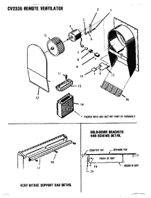 09 - Remote Ventilator parts for Thermador Cooktop CCV36 from AppliancePartsPros.com