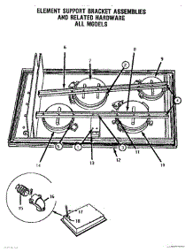 03 - Element Support Bracket parts for Thermador Cooktop CH36 from AppliancePartsPros.com