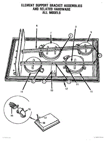 03 - Element Support Bracket parts for Thermador Cooktop CHCV36 from AppliancePartsPros.com