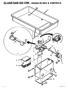 02 - Rough-In Box & Controls parts for Thermador Cooktop GG12M from AppliancePartsPros.com