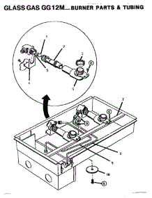 03 - Burner & Tubing parts for Thermador Cooktop GG12M from AppliancePartsPros.com