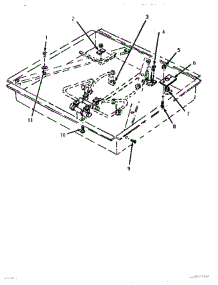 05 - Manifold parts for Thermador Cooktop GG3601 from AppliancePartsPros.com