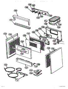03 - Door Assembly parts for Thermador Range PRSG304 from AppliancePartsPros.com
