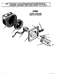 02 - High Static Blower parts for Thermador Range Hood CV2230 from AppliancePartsPros.com