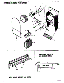 04 - Remote Ventilator parts for Thermador Range Hood CV2230 from AppliancePartsPros.com