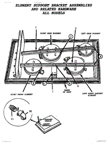 03 - Element Support Bracket parts for Thermador Cooktop CR30 from AppliancePartsPros.com