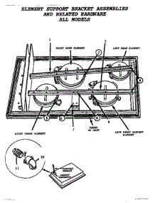 03 - Element Support Bracket parts for Thermador Cooktop CR30W from AppliancePartsPros.com