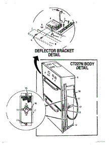 05 - Body & Deflector Bracket parts for Thermador Wall Oven CT127N from AppliancePartsPros.com