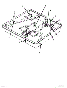05 - Manifold parts for Thermador Cooktop GGCV3001 from AppliancePartsPros.com