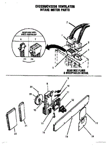 08 - Intake Motor parts for Thermador Cooktop GGCV3001 from AppliancePartsPros.com