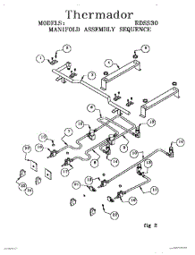 03 - Manifold Assembly parts for Thermador RDSS30 S/N 9707 & UP from AppliancePartsPros.com