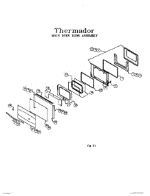 10 - Main Oven Door Assembly parts for Thermador RDSS30 S/N 9707 & UP from AppliancePartsPros.com