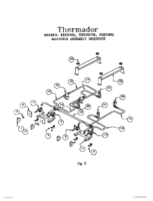 03 - Manifold Assembly parts for Thermador RDF30QB PRIOR TO S/N 9708 from AppliancePartsPros.com