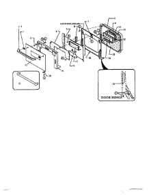 10 - Door parts for Thermador Wall Oven CT127N-01 from AppliancePartsPros.com