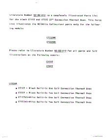 03 - Manuals & Miscellaneous Items parts for Thermador Wall Oven CT127WC from AppliancePartsPros.com