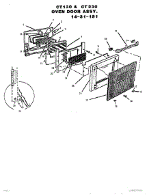 10 - Door parts for Thermador Wall Oven CT130 from AppliancePartsPros.com