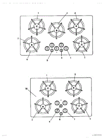 03 - Cooktop parts for Thermador Cooktop GGN30 from AppliancePartsPros.com
