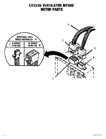 04 - Ventilator Intake Motor parts for Thermador Cooktop CVSE36B from AppliancePartsPros.com