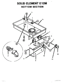 02 - Bottom Section parts for Thermador Cooktop E12M from AppliancePartsPros.com