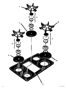 02 - Burners parts for Thermador Range GSC30CVB from AppliancePartsPros.com