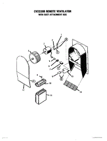 14 - Remote Ventilator parts for Thermador Range GSC30CVWC from AppliancePartsPros.com