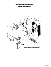 14 - Remote Ventilator parts for Thermador Range GSC30CVWC-01 from AppliancePartsPros.com