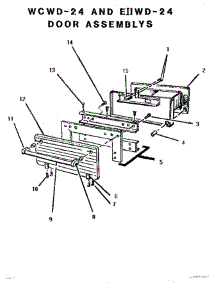 03 - Door Assembly parts for Thermador Griddle EIIWD24 from AppliancePartsPros.com