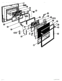 05 - Door parts for Thermador Range ESC-34 from AppliancePartsPros.com