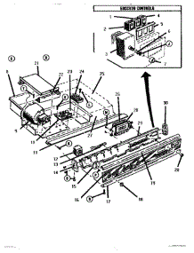 02 - Burner Box & Control Panel parts for Thermador Range ESC30B from AppliancePartsPros.com
