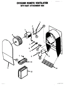 10 - Remote Ventilator parts for Thermador Range ESC30B from AppliancePartsPros.com