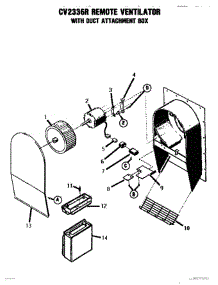 11 - Remote Ventilator parts for Thermador Range ESC30B-01 from AppliancePartsPros.com