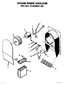 14 - Remote Ventilator parts for Thermador Range GSC30CVWC1 from AppliancePartsPros.com