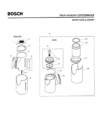 02 - Water Tank & Carafe parts for Bosch TKA9110 UC/01 (FD 8110 -) from AppliancePartsPros.com