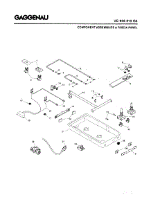 02 - Component Assemblies & Fascia Panel parts for Gaggenau VG232-212CA from AppliancePartsPros.com