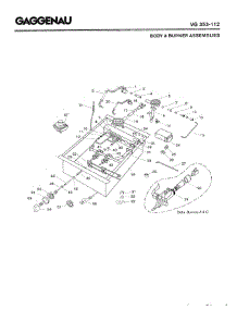 02 - Body & Burner Assemblies parts for Gaggenau VG353-112 from AppliancePartsPros.com