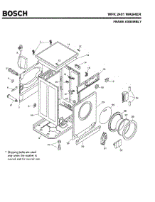 02 - Frame Assembly parts for Bosch Washer WFK2401 from AppliancePartsPros.com