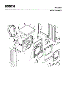 02 - Frame Assembly parts for Bosch Dryer WTA3500 UC/04 from AppliancePartsPros.com