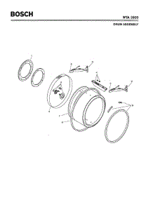 04 - Drum Assembly parts for Bosch Dryer WTA3500 UC/04 from AppliancePartsPros.com