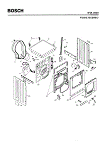 02 - Frame Assembly parts for Bosch Dryer WTA3500 UC/08 from AppliancePartsPros.com