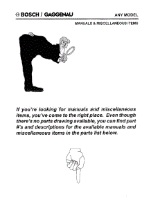 06 - Manuals & Miscellaneous Items parts for Bosch Dryer WTA3500 UC/08 from AppliancePartsPros.com