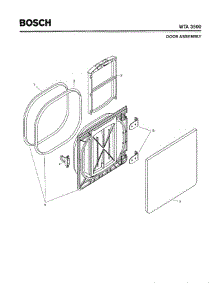 03 - Door Assembly parts for Bosch Dryer WTA3500 UC/10 from AppliancePartsPros.com