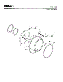 04 - Drum Assembly parts for Bosch Dryer WTA3500 UC/10 from AppliancePartsPros.com
