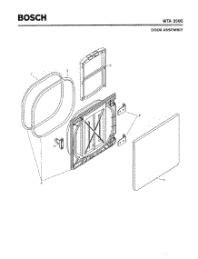 03 - Door Assembly parts for Bosch Dryer WTA3500 UC/13 from AppliancePartsPros.com